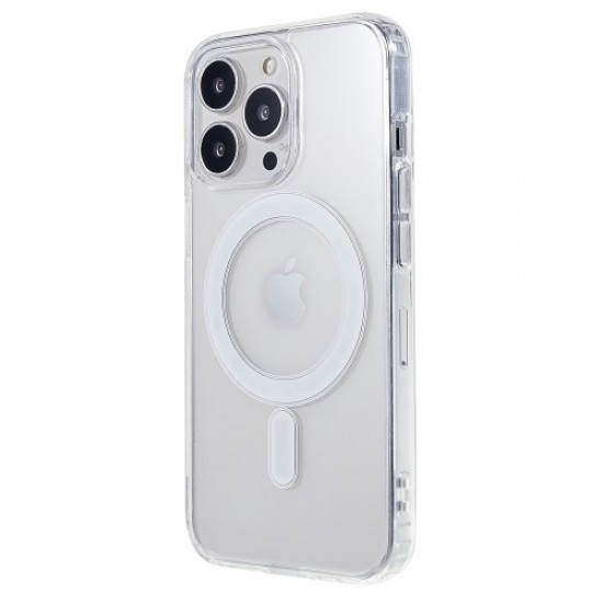 Shockproof Transparent Phone Cover for iPhone 13 Pro 6.1 inch. Acrylic + TPU Hybrid Case Compatible with MagSafe Apple Cases Mobile