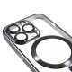 For iPhone 15 Pro Case Compatible with MagSafe TPU Precise Cutouts Phone Cover with Lens Film - Black Apple Cases Mobile