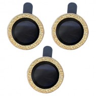 Σετ 3 τεμαχίων Σκληρυμένων Γυαλιών (Tempered Glass) Προστασίας Καμερών για iPhone 15 Pro / 15 Pro Max - Χρυσαφί