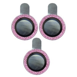 Σετ 3 τεμαχίων Σκληρυμένων Γυαλιών (Tempered Glass) Προστασίας Καμερών για iPhone 15 Pro / 15 Pro Max - Μωβ