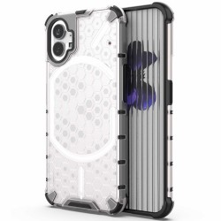 For Nothing phone (1) 5G Honeycomb Textured TPU + PC Cover. Shock Absorbing Precise Cutout Phone Case - Grey For Nothing phone (1) 5G Honeycomb Textured TPU + PC Cover. Shock Absorbing Precise Cutout Phone Case - Grey