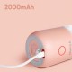 VITAMER 350ml Portable Electric Fruit Juicer USB Rechargeable Smoothie Blender Machine Kitchen Fruit Mixer Cup Juicing Cup - Pink Gadgets - Toys - Hobby