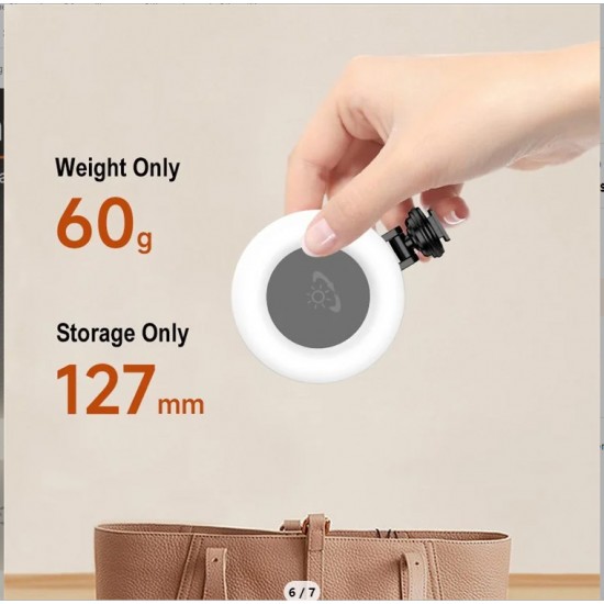 D07 3 Color 9 Level Dimmable Portable Fill Light for Selfie Photography Live Streaming Gadgets - Toys - Hobby