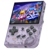 ANBERNIC RG35XX 3.5-inch IPS Display Retro Game Console 64GB Handheld Game Console - Transparent Purple