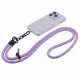 Cell Phone Strap 8mm Thickness Anti-Theft Adjustable Nylon Neck Lanyard with Clear Patch - Style A Holders & Docks