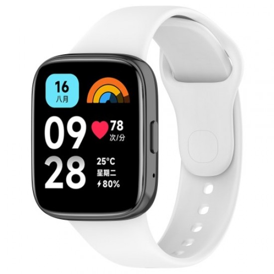 For Xiaomi Redmi Watch 3 Lite / Watch 3 Active Replacement Silicone Watchband Soft Watch Strap - White Gadgets - Toys - Hobby