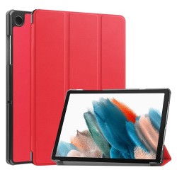 For Samsung Galaxy Tab A9 Tri-fold Stand PU Leather Tablet Case Full Protection Tablet Cover - Red For Samsung Galaxy Tab A9 Tri-fold Stand PU Leather Tablet Case Full Protection Tablet Cover - Red