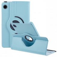 For Samsung Galaxy Tab A9 Case PU Leather Rotating Stand Tablet Cover - Baby Blue