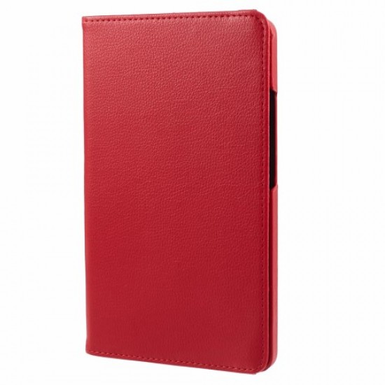 For Samsung Galaxy Tab A9 Case PU Leather Rotating Stand Tablet Cover - Red Samsung Cases Mobile Tablet