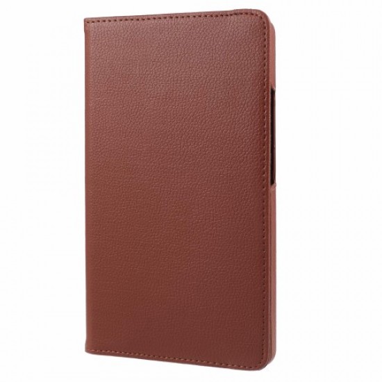 For Samsung Galaxy Tab A9 Case PU Leather Rotating Stand Tablet Cover - Brown Samsung Cases Mobile Tablet