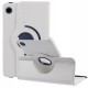 For Samsung Galaxy Tab A9 Case PU Leather Rotating Stand Tablet Cover - White Samsung Cases Mobile Tablet
