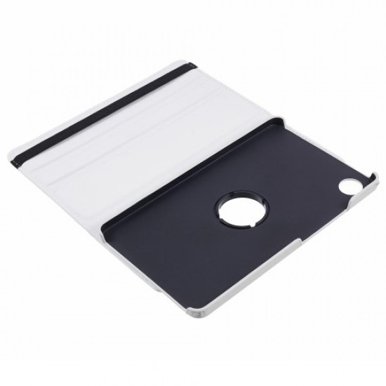 For Samsung Galaxy Tab A9 Case PU Leather Rotating Stand Tablet Cover - White Samsung Cases Mobile Tablet