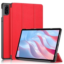 Trifold Stand Cover for Honor Pad X9 / Pad X8 Pro . Solid Color PU Leather Tablet Case - Red Trifold Stand Cover for Honor Pad X9 / Pad X8 Pro . Solid Color PU Leather Tablet Case - Red