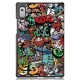 Tablet Leather Case for Lenovo Tab M9 TB-310FU . Tri-fold Stand Pattern Printing Tablet Cover with Auto Wake / Sleep - Graffiti Lenovo Cases Mobile Tablet