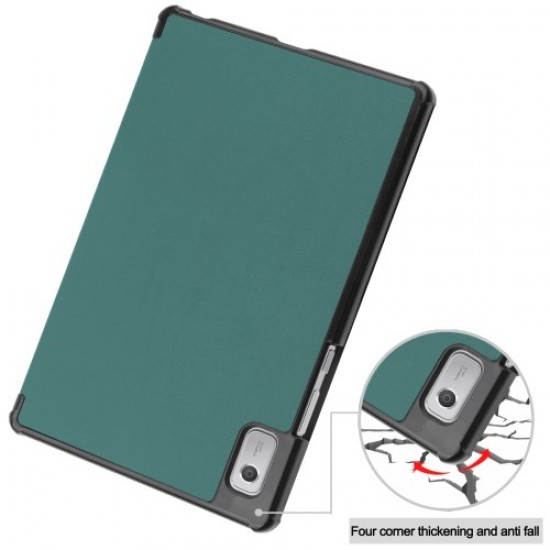 Θήκη Βιβλίο Tri-Fold με Βάση Στήριξης για Lenovo Tab M9 TB-310FU - Σκούρο Πράσινο Lenovo Θήκες Tablet