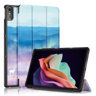 For Lenovo Tab P11 Gen 2 Pattern Printing PU Leather Protective Cover Trifold Stand Smart Tablet Case with Auto Wake / Sleep - Fantasy Deer