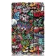 For Lenovo Tab P11 Gen 2 Pattern Printing PU Leather Protective Cover Trifold Stand Smart Tablet Case with Auto Wake / Sleep - Graffiti Lenovo Cases Mobile Tablet