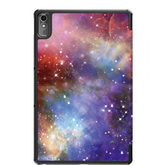 For Lenovo Tab P11 Gen 2 Pattern Printing PU Leather Protective Cover Trifold Stand Smart Tablet Case with Auto Wake / Sleep - Galaxy Lenovo Cases Mobile Tablet