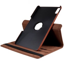 For Lenovo Tab P11 Gen 2 Rotary Tablet Case Stand PU Leather Drop-proof Tablet Cover with Elastic Band - Brown For Lenovo Tab P11 Gen 2 Rotary Tablet Case Stand PU Leather Drop-proof Tablet Cover with Elastic Band - Brown