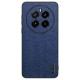 For Realme GT5 Pro 5G Wood Grain Case Drop Protection Phone Back Cover - Blue Oppo Realme Cases Mobile