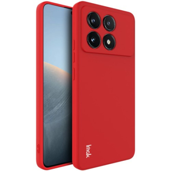 IMAK UC-4 Series for Xiaomi Redmi K70E 5G / Poco X6 Pro 5G Cell Phone Case TPU Straight Edge Back Cover - Red XIAOMI Cases Mobile