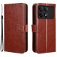 For Xiaomi Redmi K70E 5G / Poco X6 Pro 5G Wallet Case 3 Card Slots TPU Interior Protective Cover - Brown XIAOMI Cases Mobile