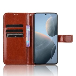 For Xiaomi Redmi K70E 5G / Poco X6 Pro 5G Wallet Case 3 Card Slots TPU Interior Protective Cover - Brown For Xiaomi Redmi K70E 5G / Poco X6 Pro 5G Wallet Case 3 Card Slots TPU Interior Protective Cover - Brown
