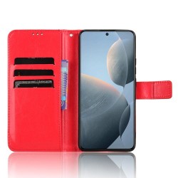 For Xiaomi Redmi K70E 5G / Poco X6 Pro 5G Wallet Case 3 Card Slots TPU Interior Protective Cover - Red For Xiaomi Redmi K70E 5G / Poco X6 Pro 5G Wallet Case 3 Card Slots TPU Interior Protective Cover - Red
