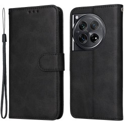 Θήκη Πορτοφόλι με Βάση Στήριξης (Όψη Δέρματος) για OnePlus 12 5G - Μαύρο