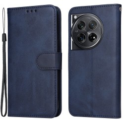 Θήκη Πορτοφόλι με Βάση Στήριξης (Όψη Δέρματος) για OnePlus 12 5G - Μπλε