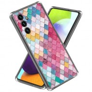 For Samsung Galaxy A55 5G TPU Case IMD Pattern Printing Phone Back Cover - Rainbow Rhombus