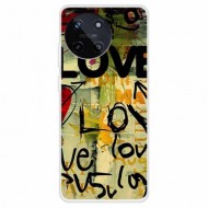 For Realme 11 4G (159.9x73.3x7.95mm) Back Cover Pattern Printing TPU Mobile Phone Protective Case - Love