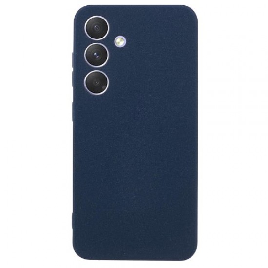 For Samsung Galaxy S24 Phone Case TPU Double-Sided Matte Cover - Navy Blue Samsung Cases Mobile