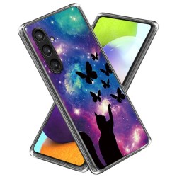 Θήκη Σιλικόνης TPU για Samsung Galaxy S24 - Γάτα και Πεταλούδες