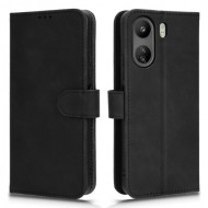 For Xiaomi Redmi 13C 4G / Poco C65 4G Case Skin-touch Wallet Leather Cover - Black