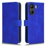 For Xiaomi Redmi 13C 4G / Poco C65 4G Case Skin-touch Wallet Leather Cover - Blue