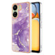 YB IMD Series-2 For Xiaomi Redmi 13C 4G / Poco C65 4G TPU Case Marble Electroplating Frame - Purple 002 XIAOMI Cases Mobile