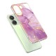 YB IMD Series-2 For Xiaomi Redmi 13C 4G / Poco C65 4G TPU Case Marble Electroplating Frame - Purple 001 XIAOMI Cases Mobile