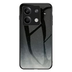 Θήκη Σιλικόνης TPU με Γυάλινη Πλάτη για Xiaomi Redmi Note 13 5G - Νυχτερινός Ουρανός με Φεγγάρι