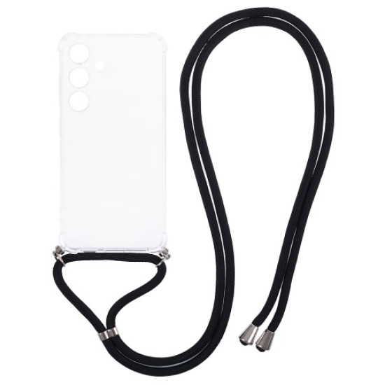 Θήκη Σιλικόνης TPU με Κορδόνι Λαιμού για Samsung Galaxy S24 5G - Διάφανο Samsung Θήκες Κινητών