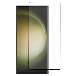 Σκληρυμένο Γυαλί (Tempered Glass) Προστασίας Οθόνης Πλήρης Κάλυψης για Samsung Galaxy S24 Ultra - Μαύρο (Fingerprint Unlock)