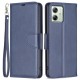 For Motorola Moto G54 5G Case Textured PU Leather Wallet Stand Flip Phone Cover - Blue Motorola Cases Mobile