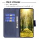 For Motorola Moto G54 5G Case Textured PU Leather Wallet Stand Flip Phone Cover - Blue Motorola Cases Mobile