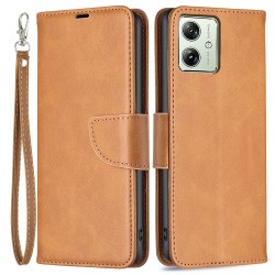 For Motorola Moto G54 5G Case Textured PU Leather Wallet Stand Flip Phone Cover - Yellow For Motorola Moto G54 5G Case Textured PU Leather Wallet Stand Flip Phone Cover - Yellow