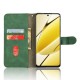 For Realme 11x 5G / 11 5G (Global) Skin-touch Phone Case PU Leather Full Protection Wallet Stand Cover - Green Oppo Realme Cases Mobile