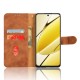 For Realme 11x 5G / 11 5G (Global) Skin-touch Phone Case PU Leather Full Protection Wallet Stand Cover - Brown Oppo Realme Cases Mobile