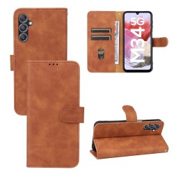 For Samsung Galaxy F34 5G / M34 5G Stand Skin-touch Phone Case Wallet PU Leather Full Protection Phone Cover - Brown For Samsung Galaxy F34 5G / M34 5G Stand Skin-touch Phone Case Wallet PU Leather Full Protection Phone Cover - Brown