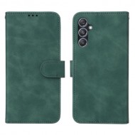 For Samsung Galaxy F34 5G / M34 5G Stand Skin-touch Phone Case Wallet PU Leather Full Protection Phone Cover - Green