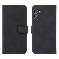 For Samsung Galaxy F34 5G / M34 5G Stand Skin-touch Phone Case Wallet PU Leather Full Protection Phone Cover - Black