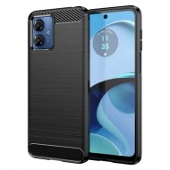 Θήκη Σιλικόνης TPU Carbon Fiber για Motorola Moto G14 4G - Μαύρο